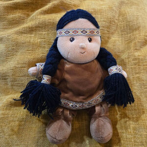Enesco Friends of the Feather Native American Plush Doll Vintage Vtg